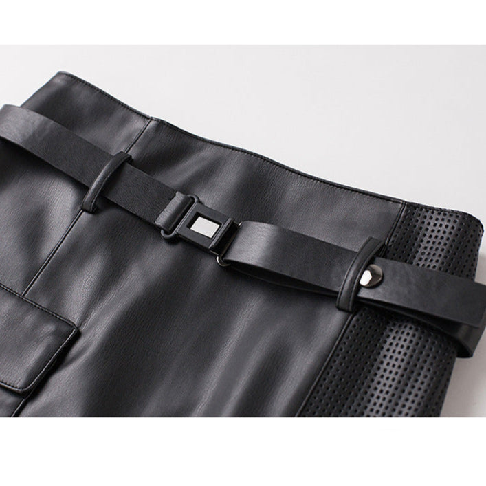 Daesha | Women's Asymmetrical Buckle Pocket Skirt