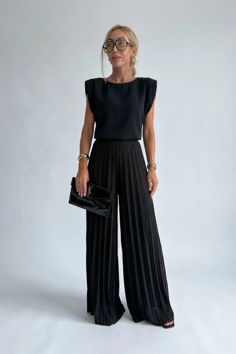 Daisy | Women’s Round Neck Sleeveless Two Piece Set