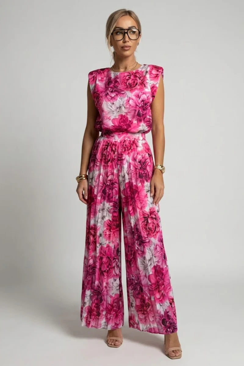Daisy | Women’s Round Neck Sleeveless Two Piece Set