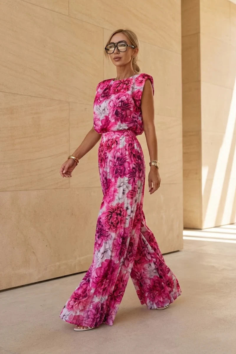 Daisy | Women’s Round Neck Sleeveless Two Piece Set