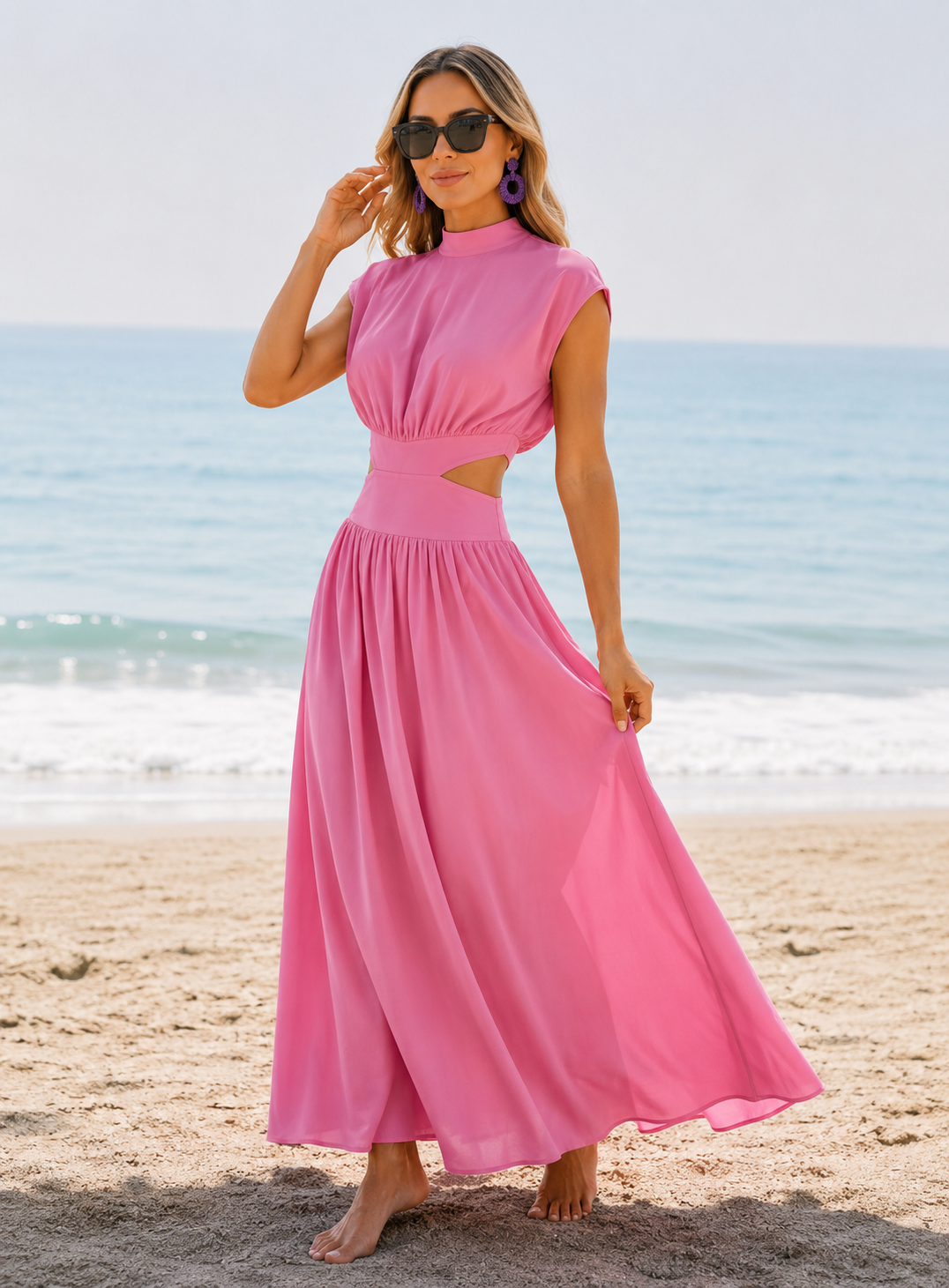 Dakota | Women's Sleeveless Cut Out Wedding Guest Two-Piece Set