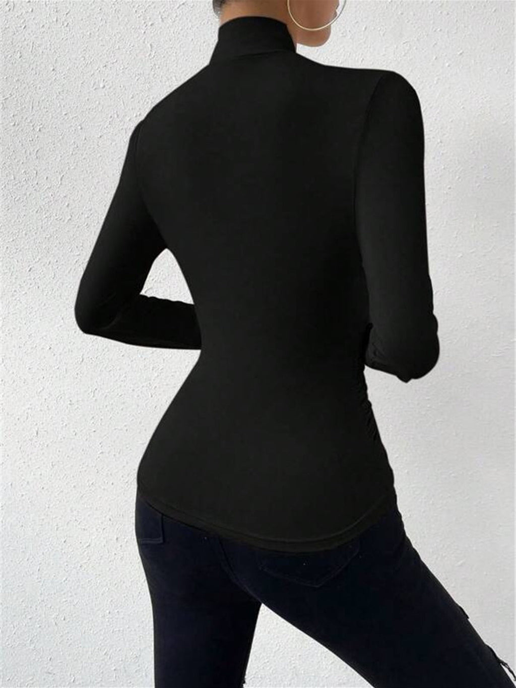Dale | Women's Crossover High Neck Long Sleeve Top