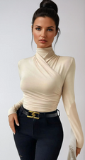 Dale | Women's Crossover High Neck Long Sleeve Top