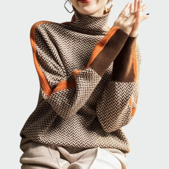 Dalinda | Women’s Turtle Neck Long Sleeve Knit Sweater