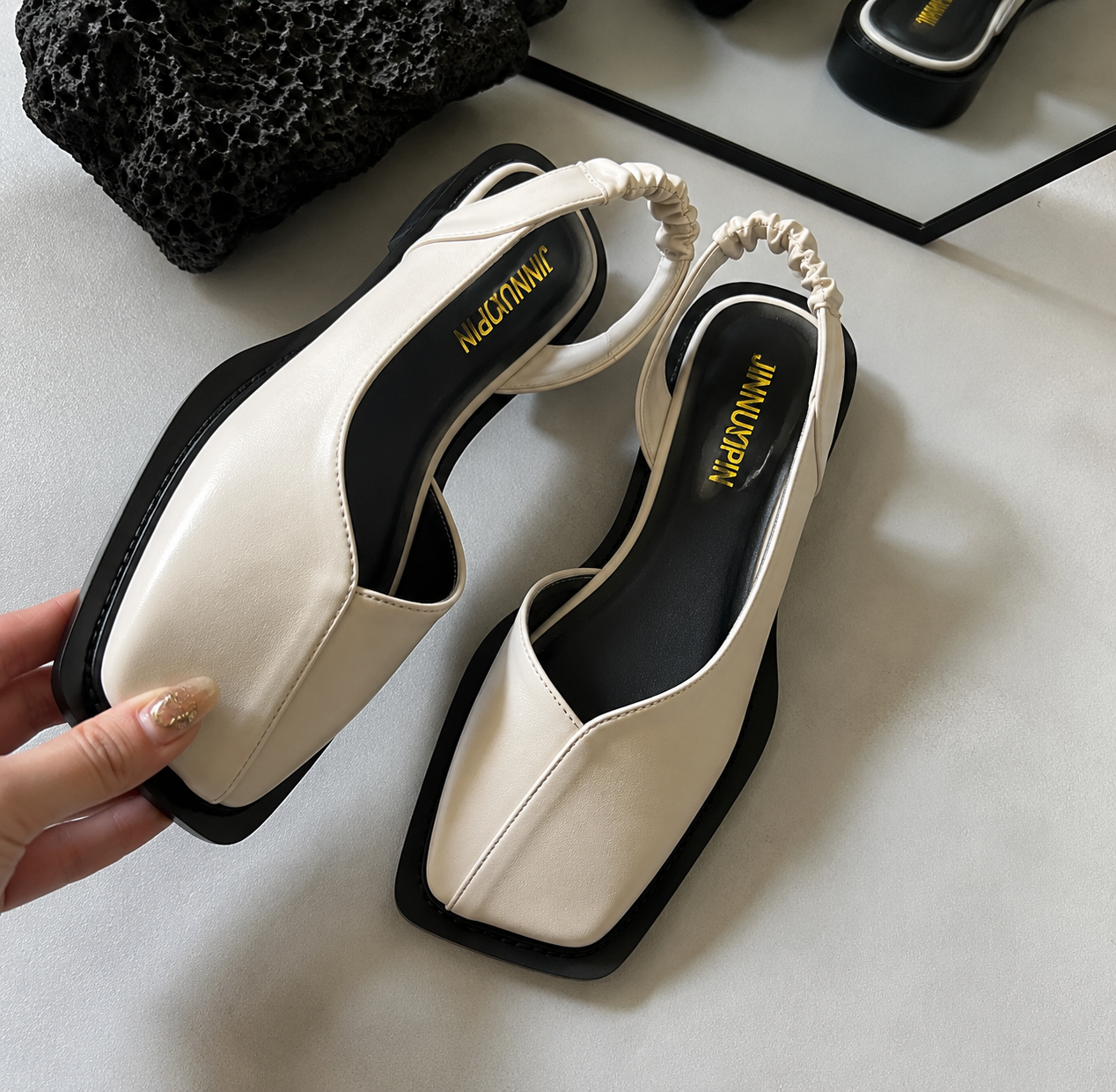 Dallas | Women's Slingback Slip On Square Toe Sandals