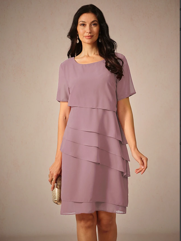 Dana | Women's Draped Round Neck Midi Dress