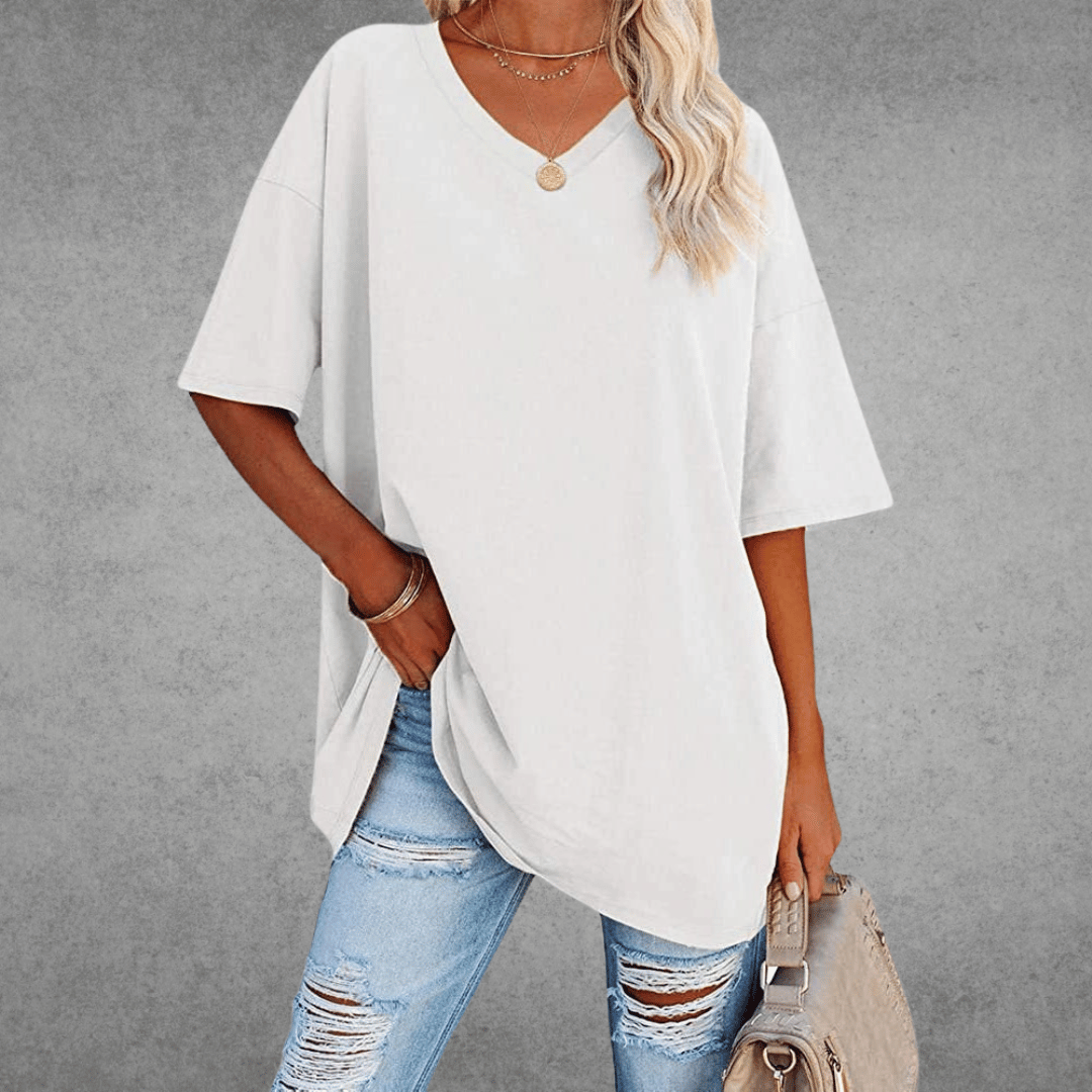 Danielle | Women’s V Neck Short Sleeve Summer T Shirt