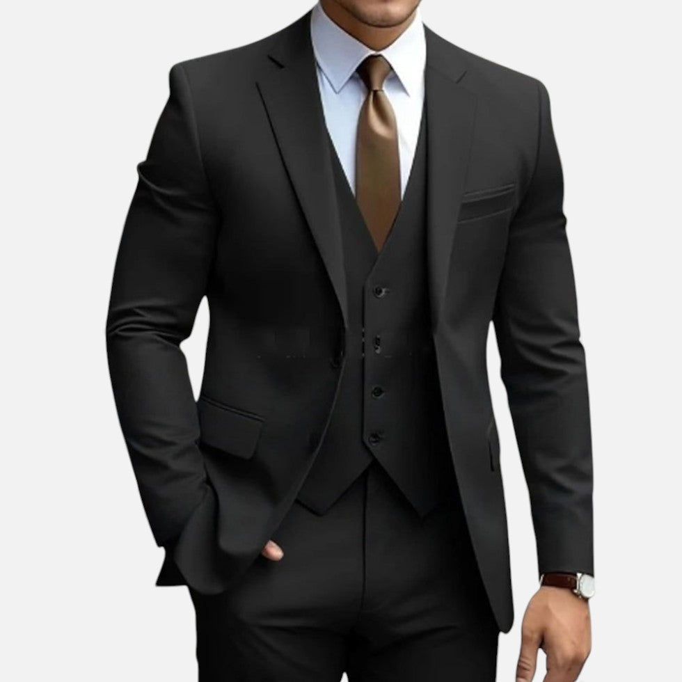 Gilberto | Men's Notched Collar Three Piece Matching Suit