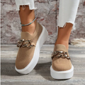 Daphne | Women's Mesh Platform Chain Detail Slip On Shoes