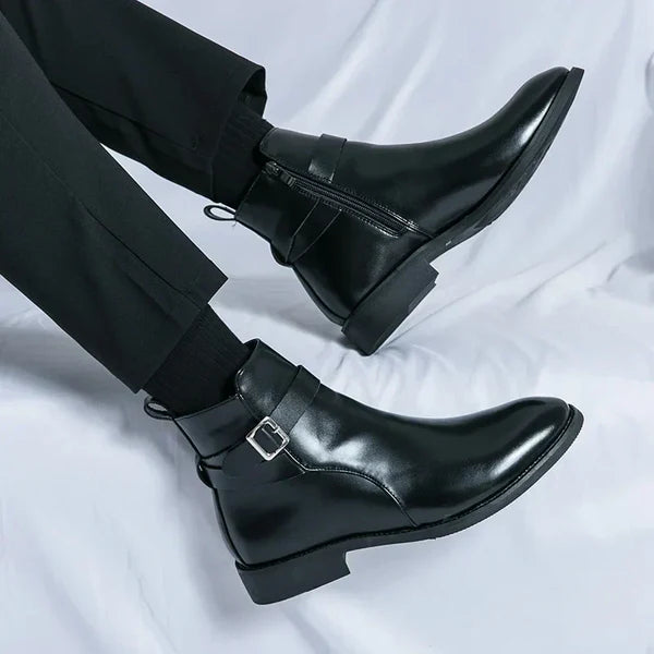 David | Men’s Pointed Toe Side Zip Ankle Boots