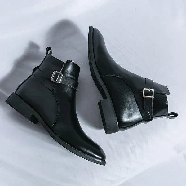 David | Men’s Pointed Toe Side Zip Ankle Boots