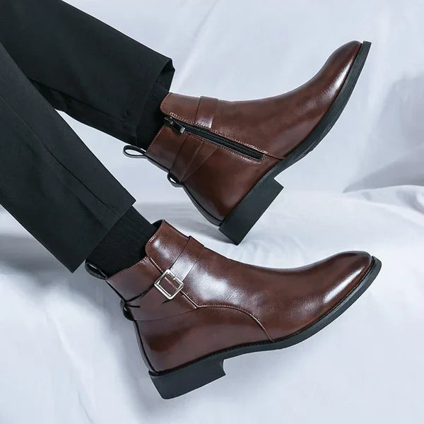 David | Men’s Pointed Toe Side Zip Ankle Boots