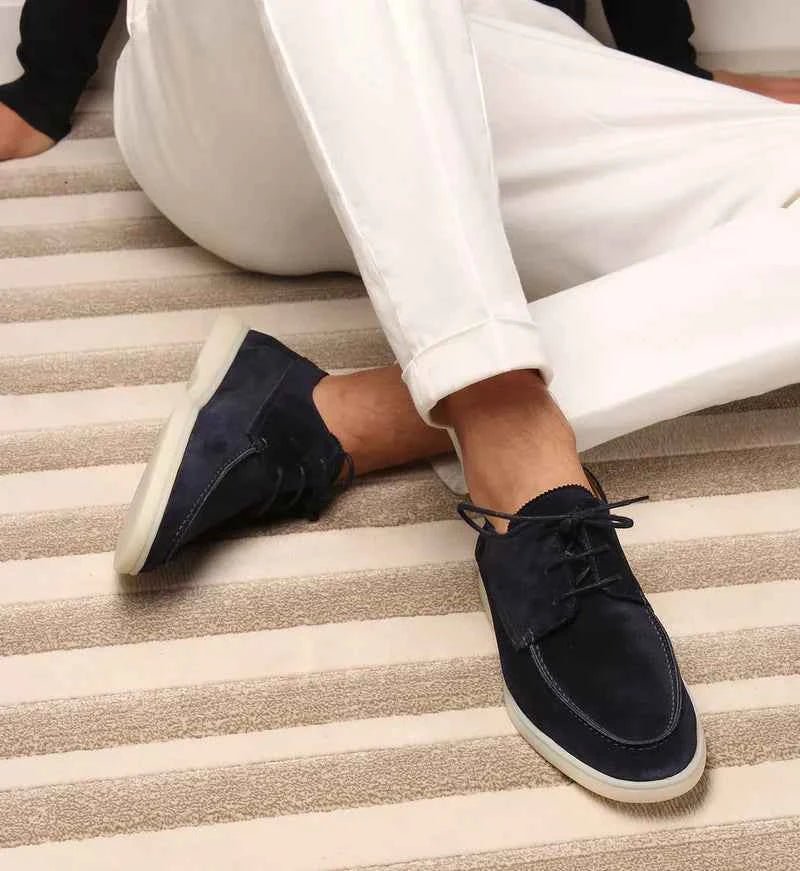 David | Men's Round Toe Lace Up Dress Loafers