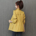 Dawn | Women's Stand Collar Zip Front Short Sleeve Trench Coat
