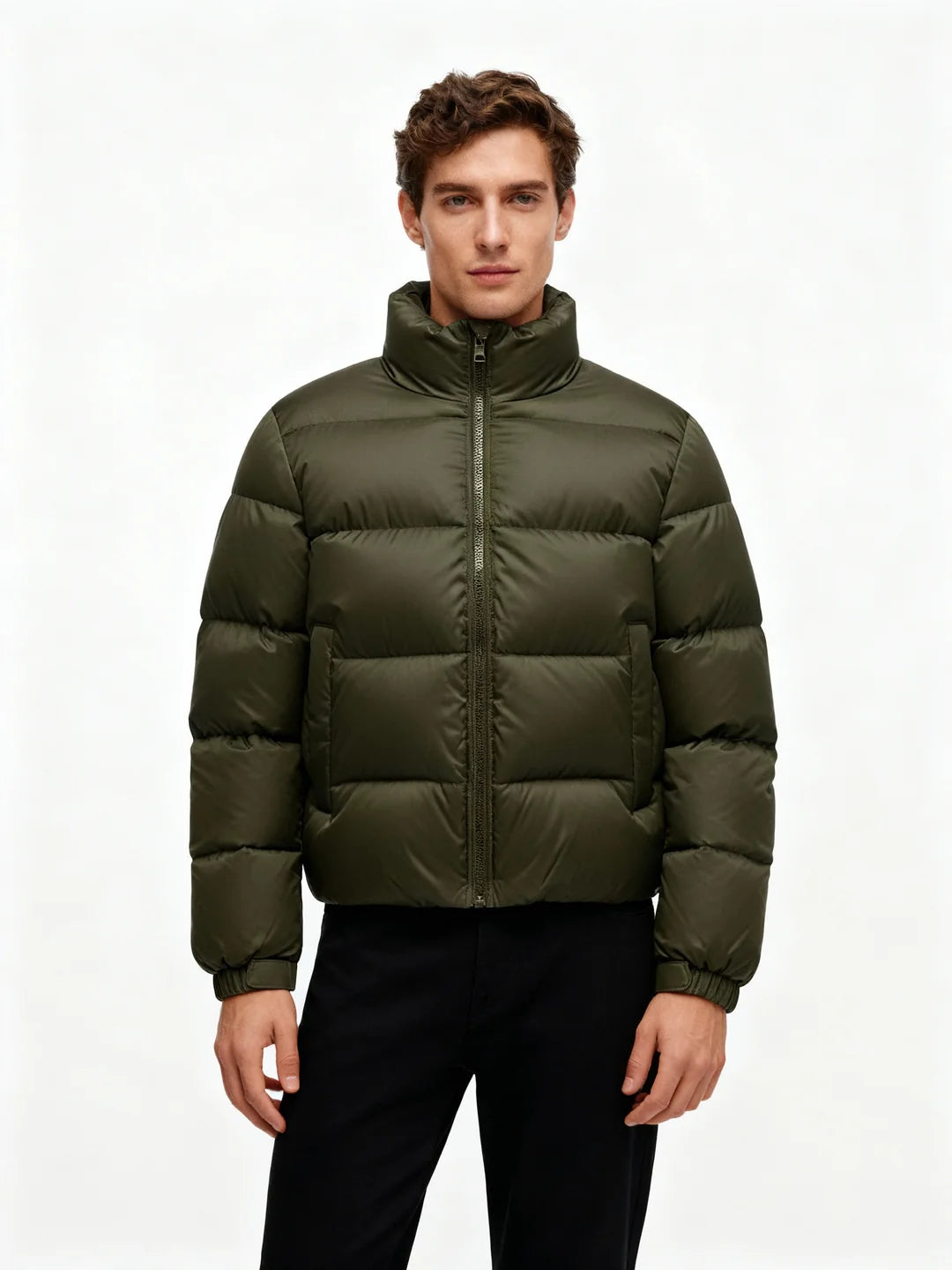 Daxton | Men’s Stand Collar Zip Front Puffer Jacket