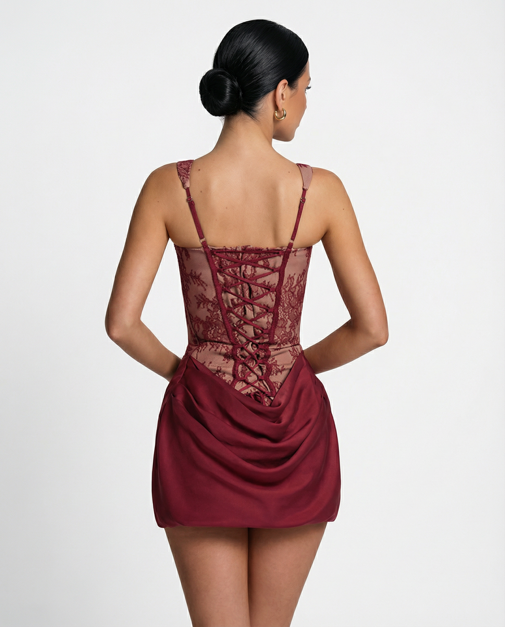 Deana | Women's Draped Sleeveless Square Neck Mini Dress