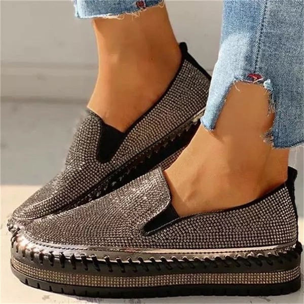 Delilah | Women’s Glitter Closed Toe Slip On Shoes