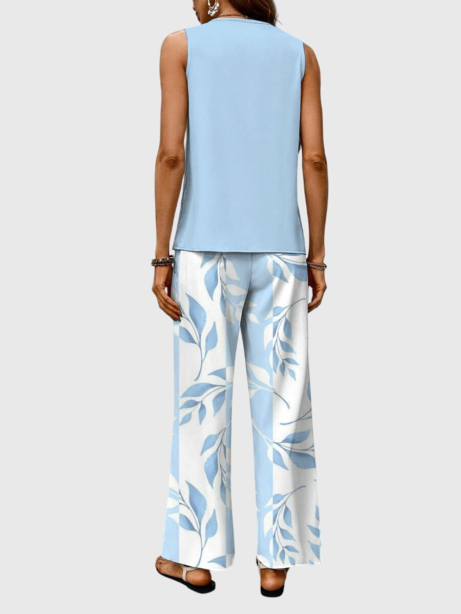 Delores | Women's Sleeveless Square Neck Two Piece Set