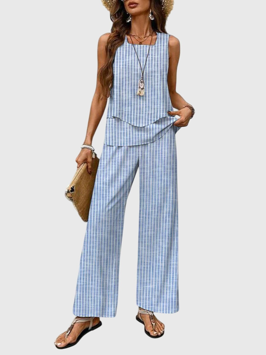 Delores | Women's Sleeveless Square Neck Two Piece Set