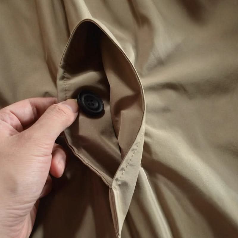 Demetrius | Men’s Button Up Long Sleeve Pointed Collar Pockets Coat