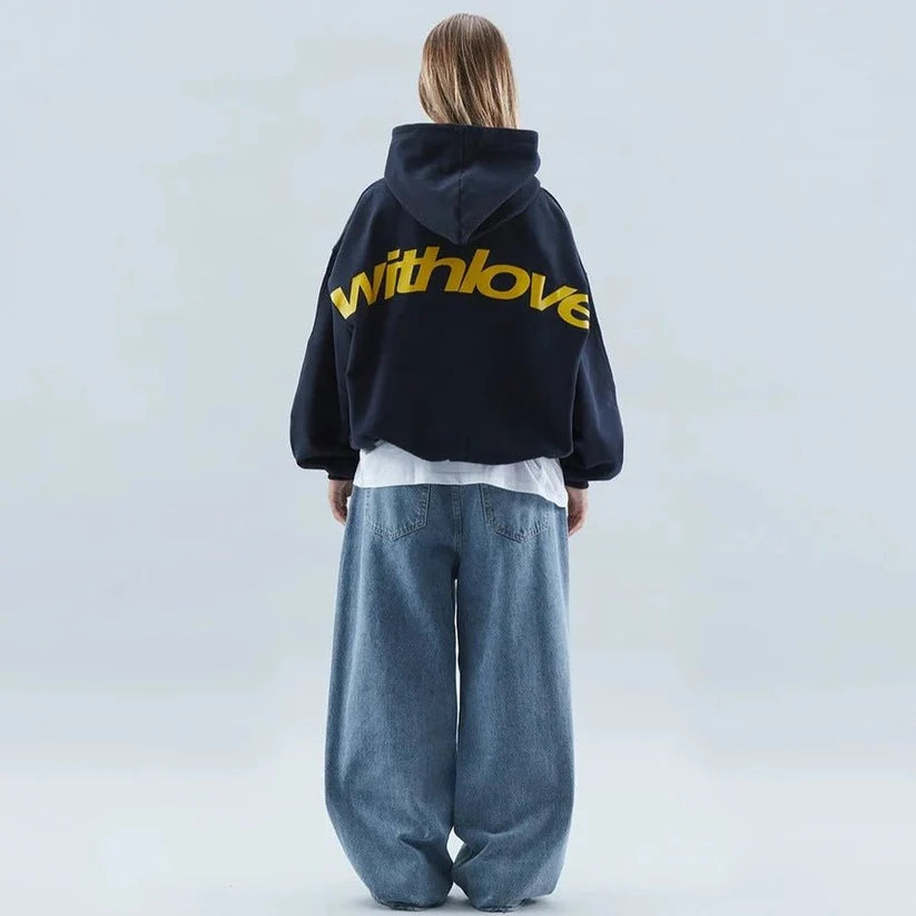 Dena | Unisex Oversized Long Sleeve Hooded Sweatshirt