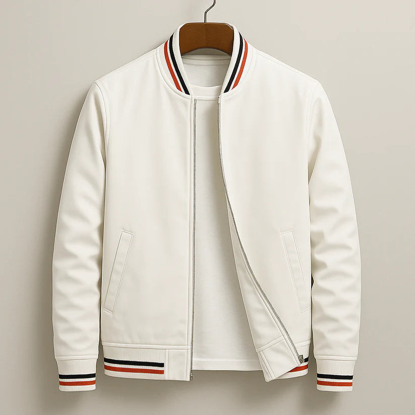 Dennison | Men’s Long Sleeve Front Zip Striped Pockets Jacket
