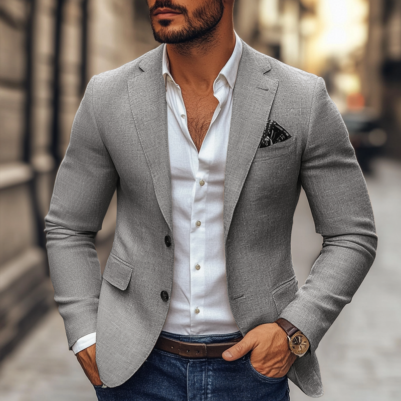 Desmond | Men’s Long Sleeve Notch Lapel Fitted Blazer