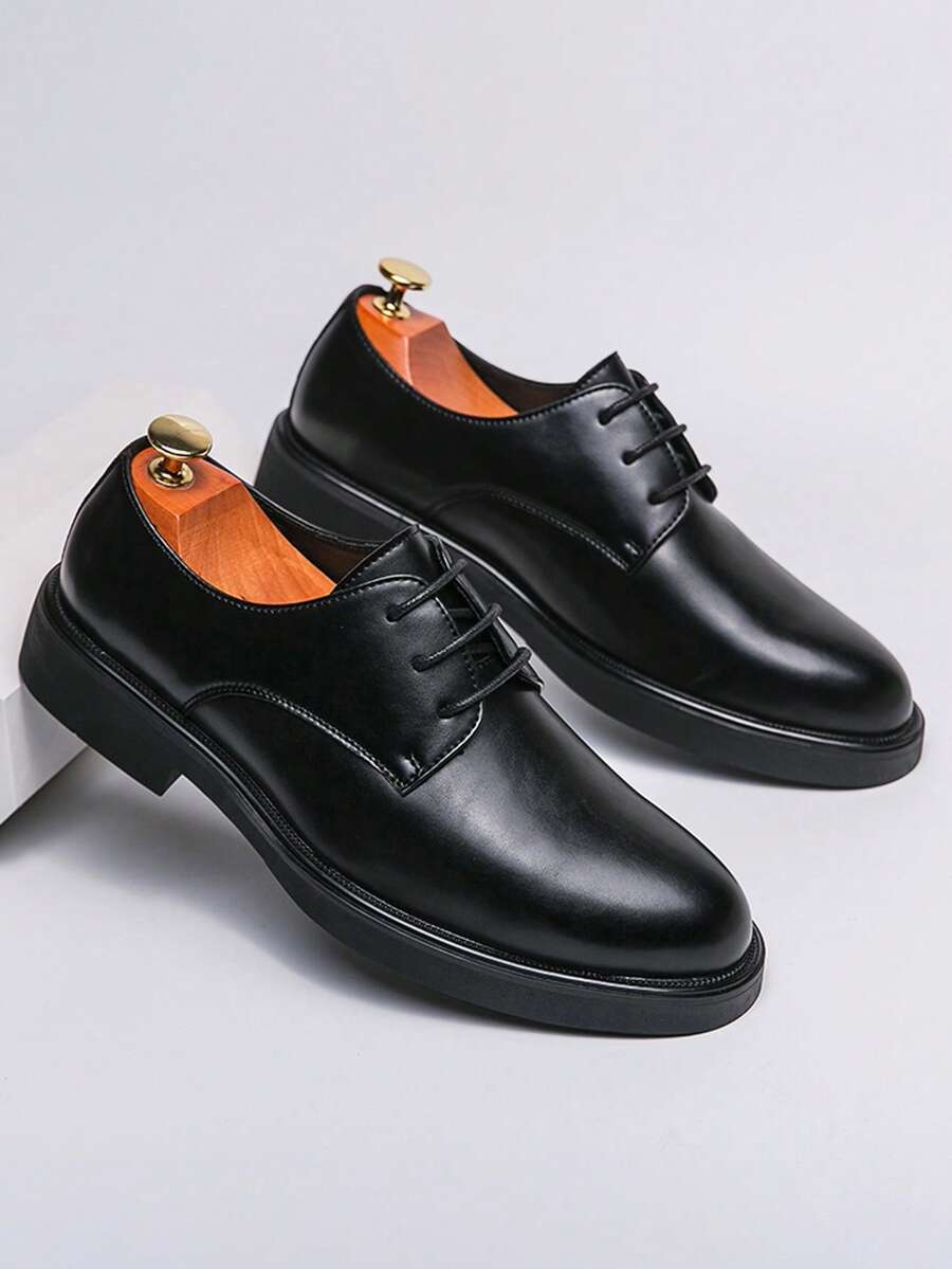 Donnell | Men's Lace-Up Low Heel Round Toe Derby Dress Shoes