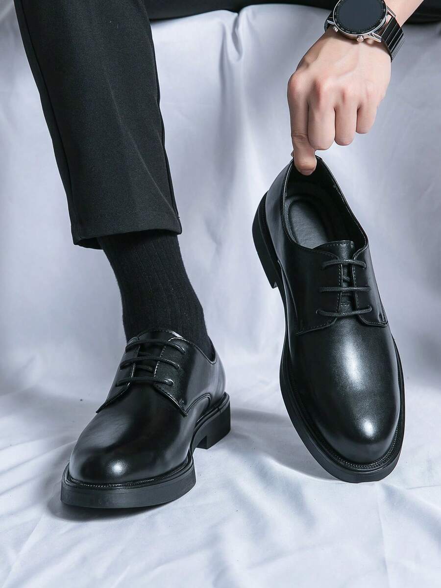 Donnell | Men's Lace-Up Low Heel Round Toe Derby Dress Shoes