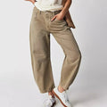 Dora | Women's Mid Rise Button Baggy Jeans