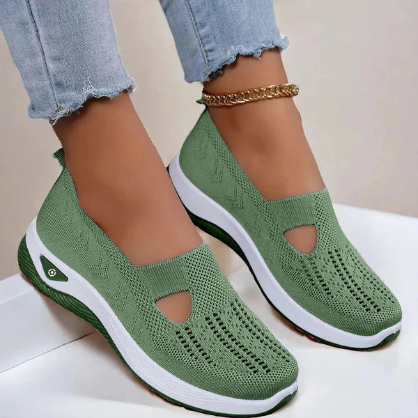 Doreen | Women's Mesh Cutout Round Toe Slip On Shoes