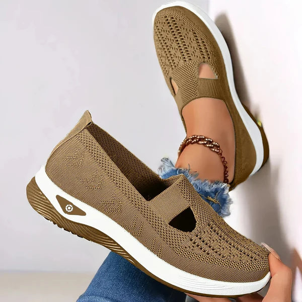 Doreen | Women's Mesh Cutout Round Toe Slip On Shoes