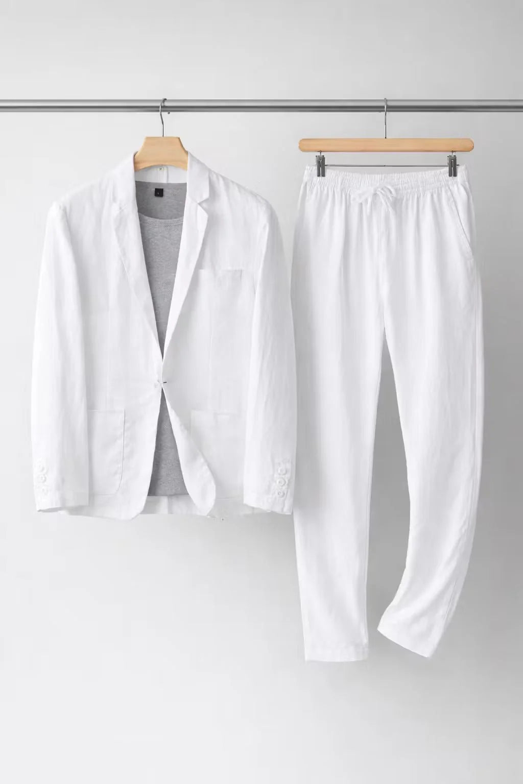 Draven | Men’s Tapered Leg Button Front Long Sleeve Two Piece Set