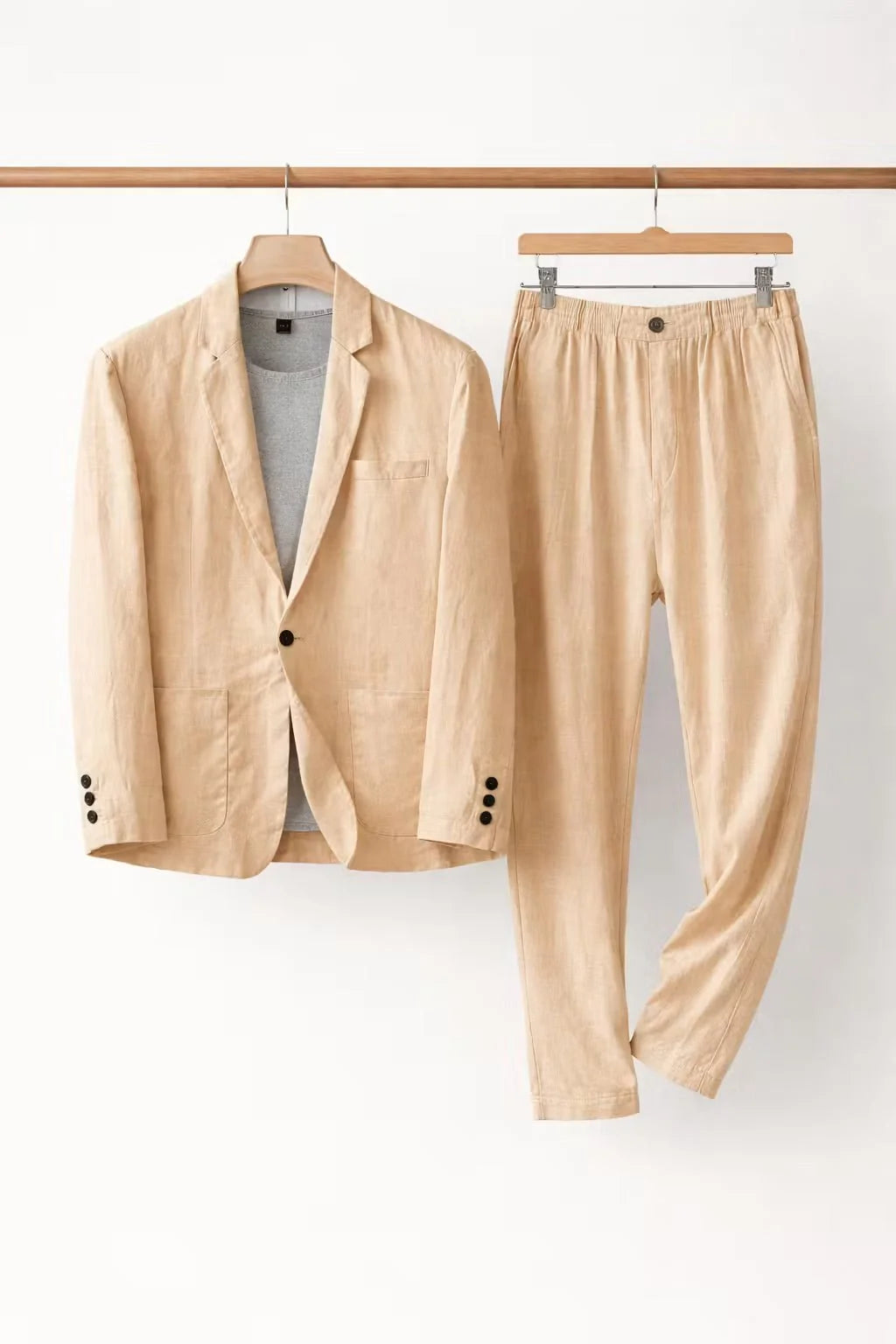 Draven | Men’s Tapered Leg Button Front Long Sleeve Two Piece Set
