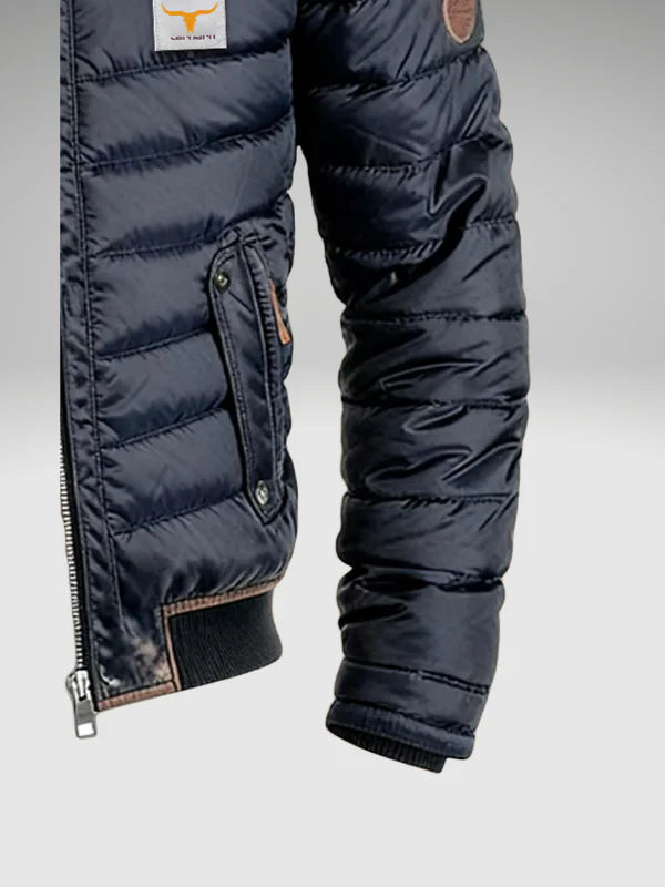 Drayden | Men’s Long Sleeve Stand Collar Zip Front Bomber Jacket