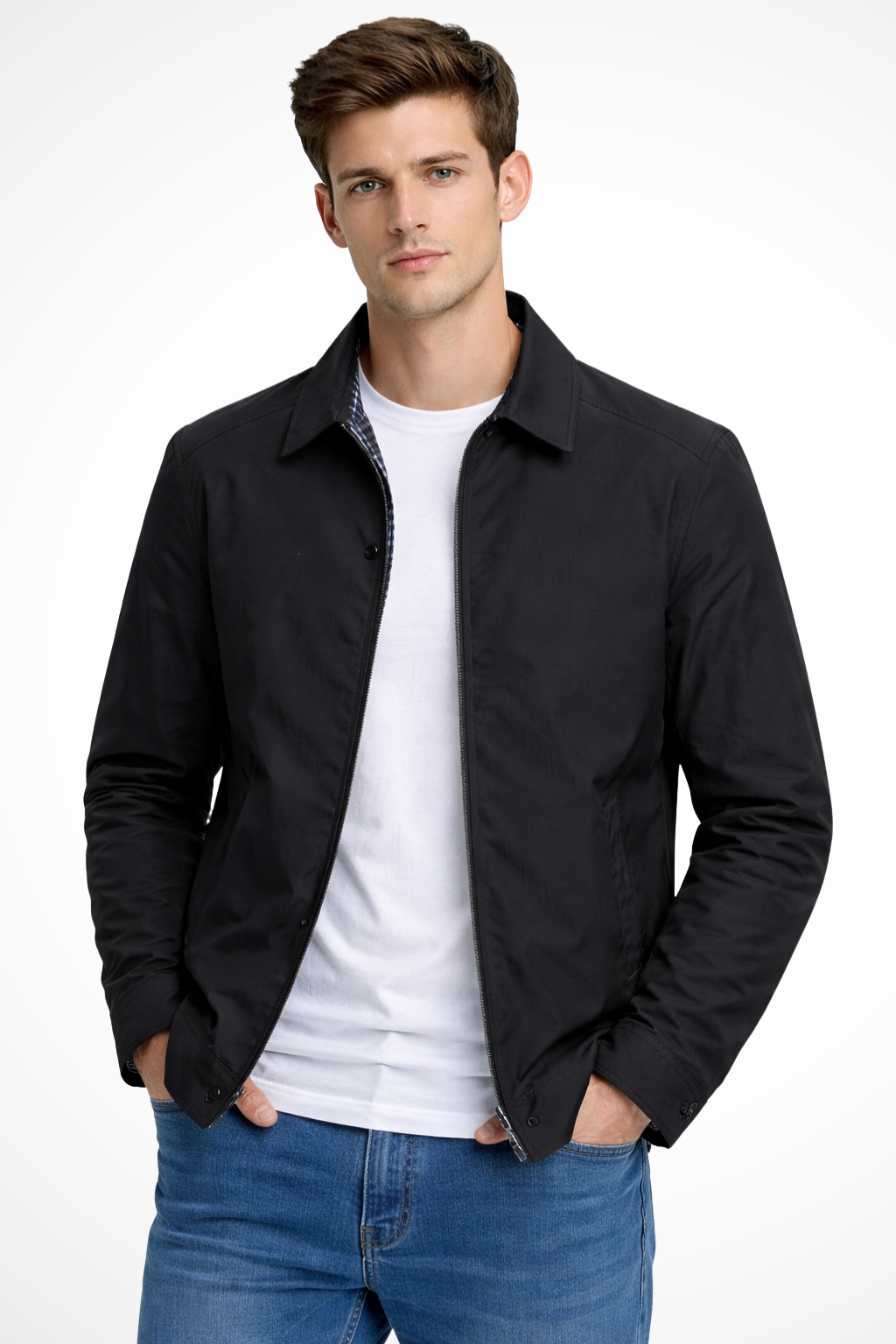 Duncan | Men’s Check Lined Long Sleeve Jacket