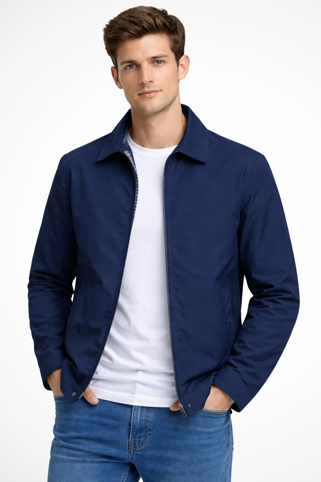 Duncan | Men’s Check Lined Long Sleeve Jacket