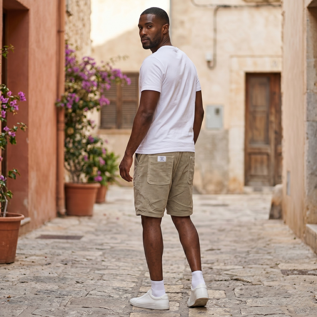 Dwayne | Men's Striped Multi-Pocket Cargo Shorts