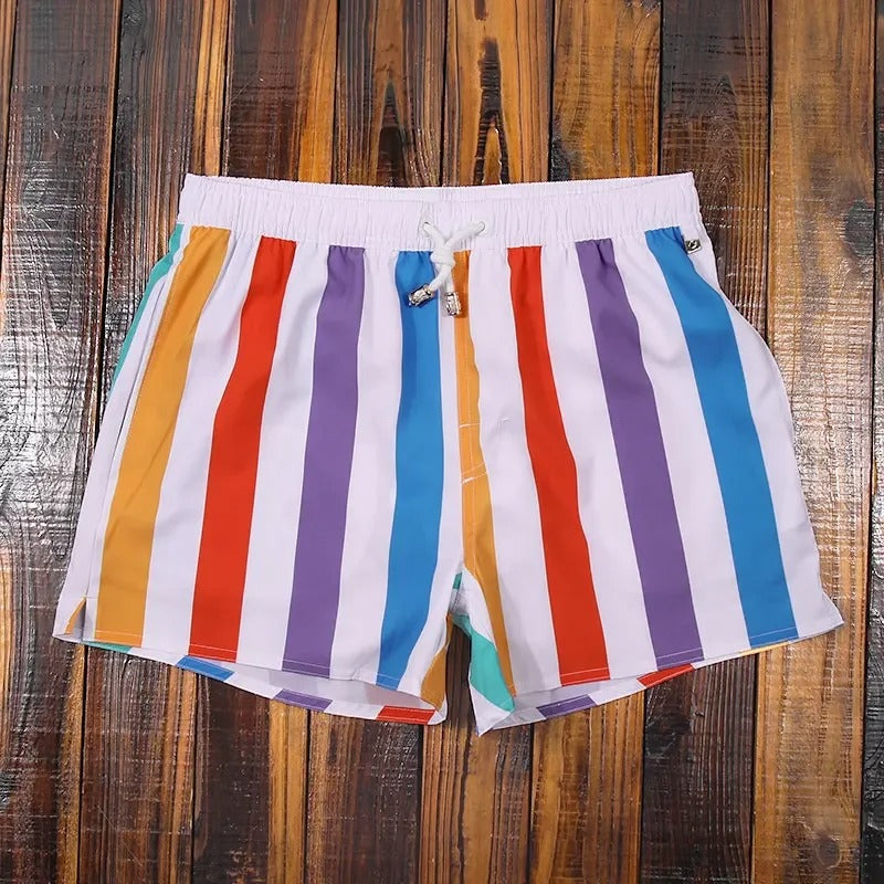 Dwight | Men's Drawstring Vertical Stripe Swimming Shorts