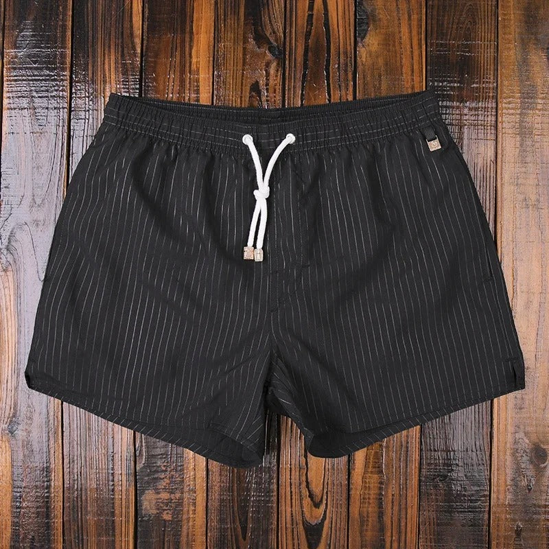 Dwight | Men's Drawstring Vertical Stripe Swimming Shorts