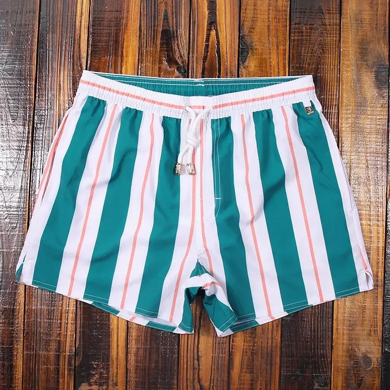 Dwight | Men's Drawstring Vertical Stripe Swimming Shorts
