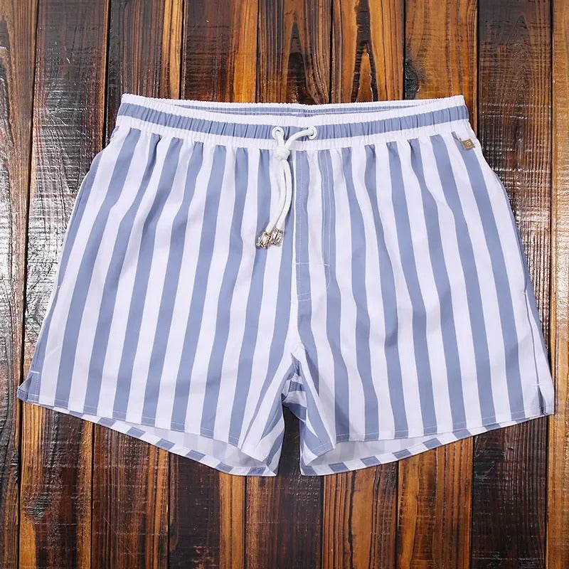 Dwight | Men's Drawstring Vertical Stripe Swimming Shorts