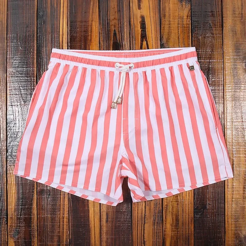 Dwight | Men's Drawstring Vertical Stripe Swimming Shorts