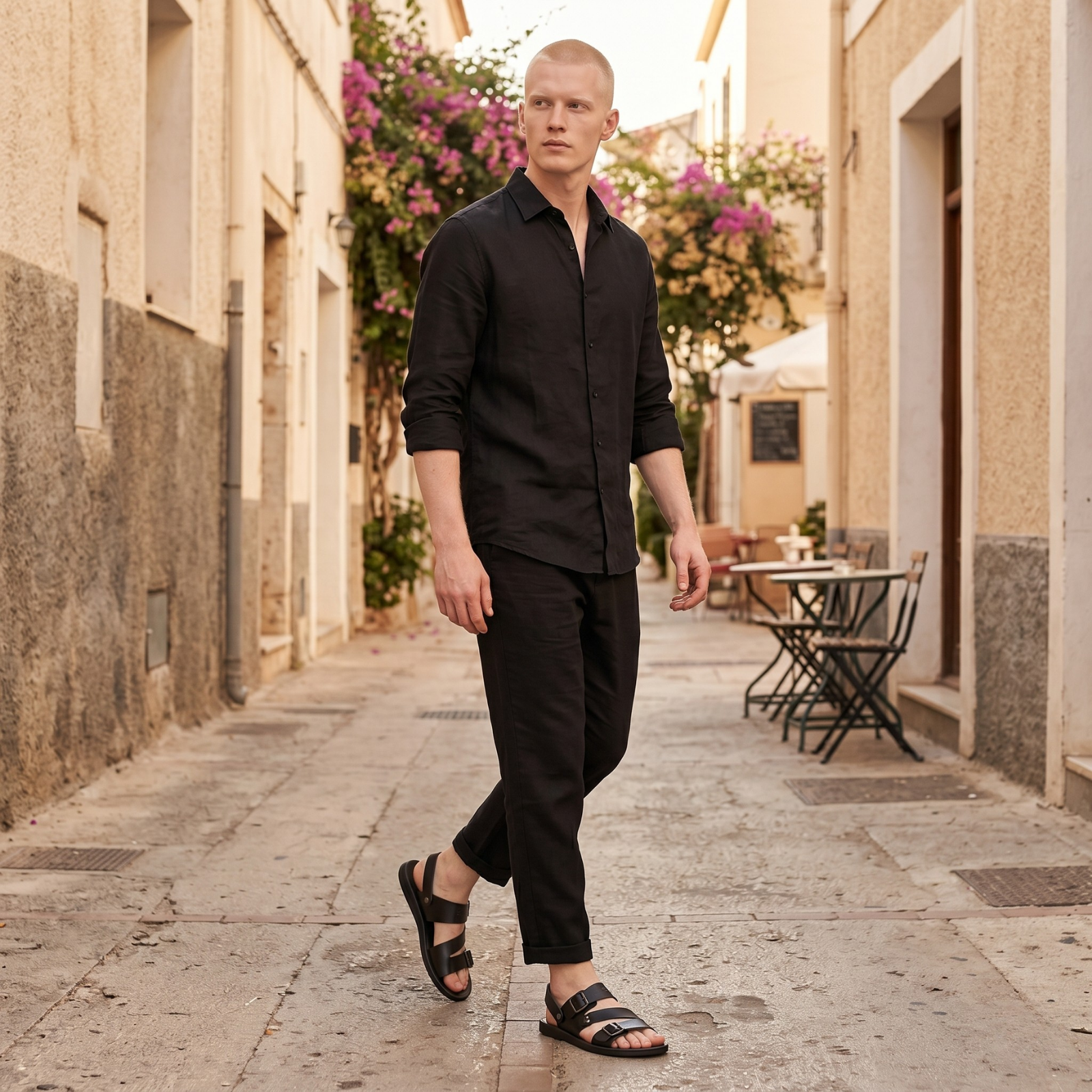 Dylan | Men's Open Toe Buckle Strap Sandals