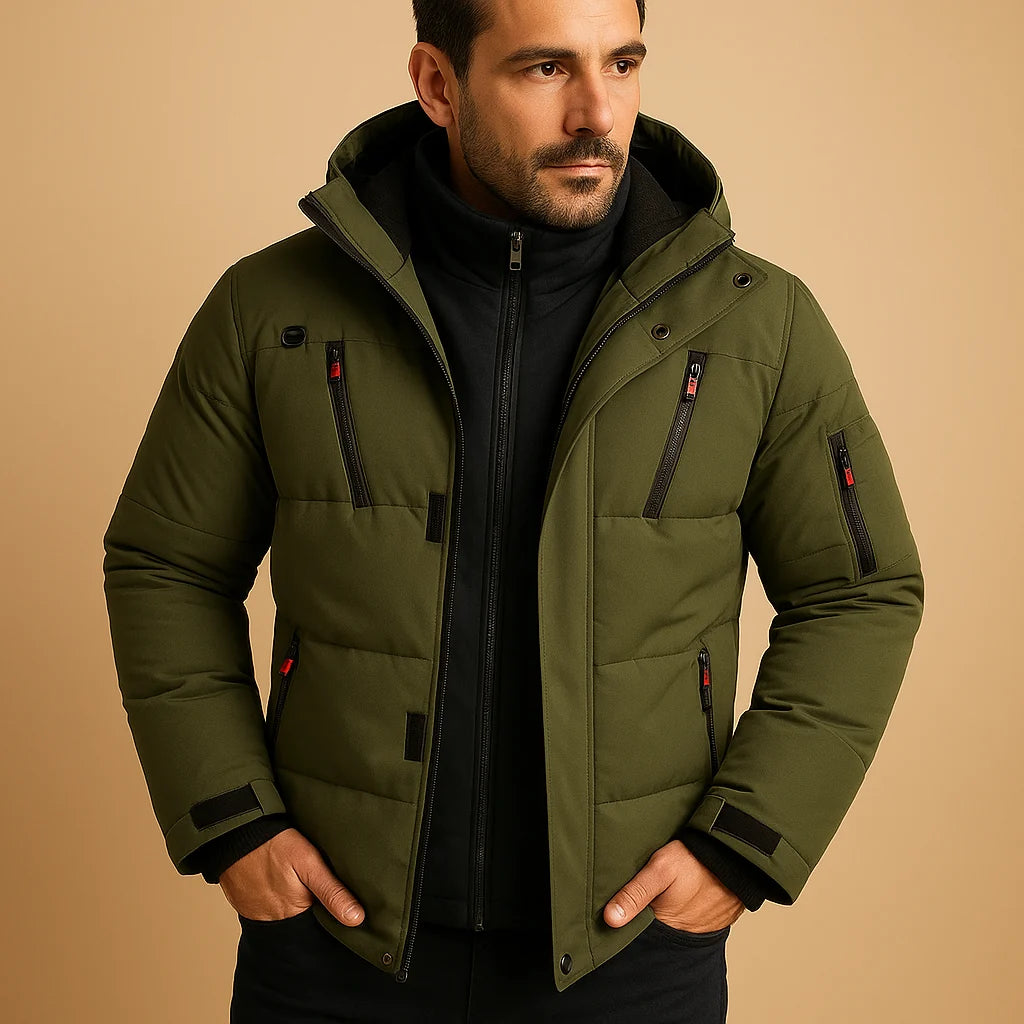 Edward | Men’s Zip Front Long Sleeve Puffer Jacket