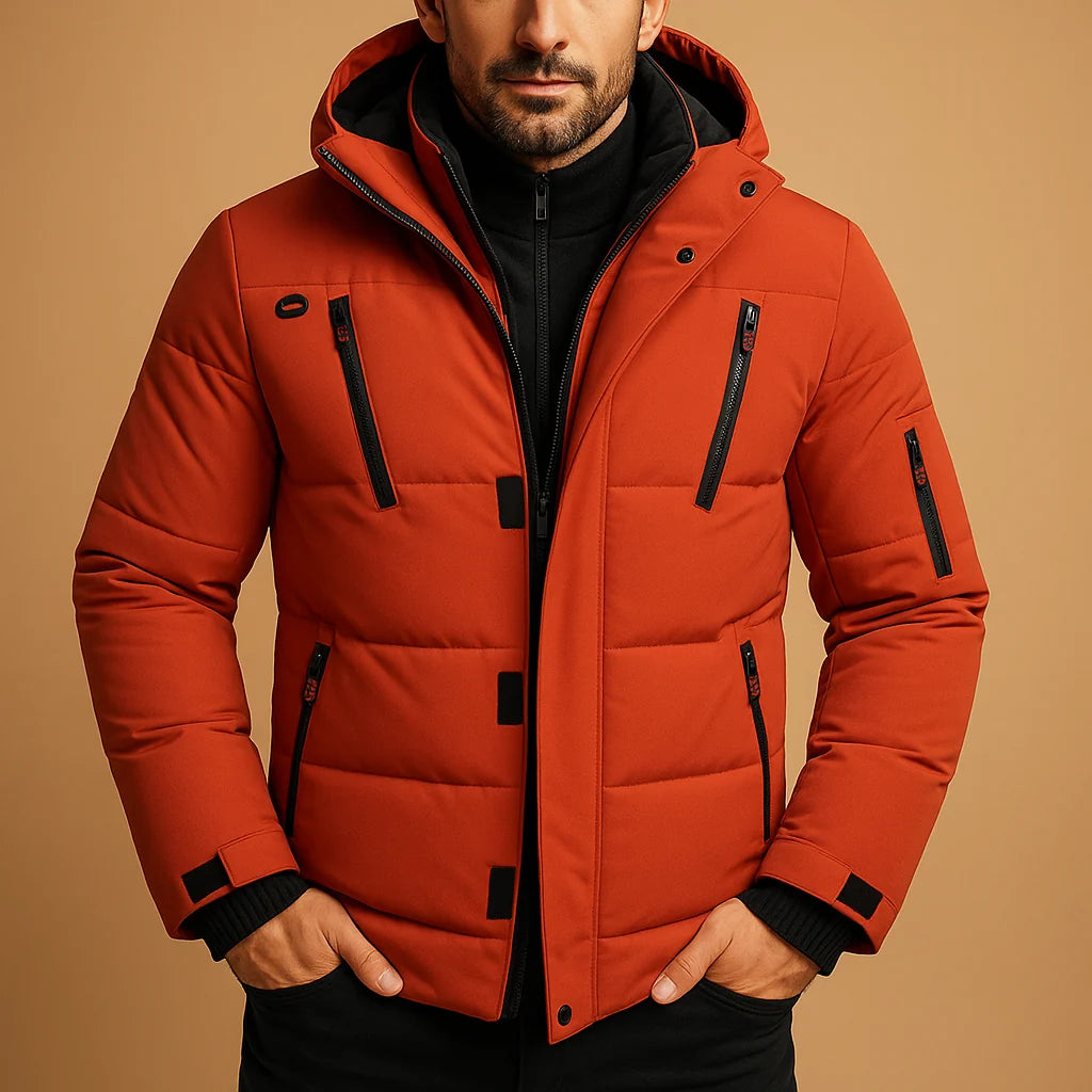Edward | Men’s Zip Front Long Sleeve Puffer Jacket