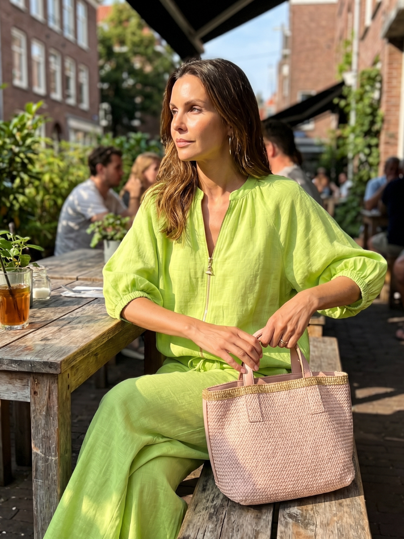Eileen | Women's Zip Front Drawstring Two Piece Set