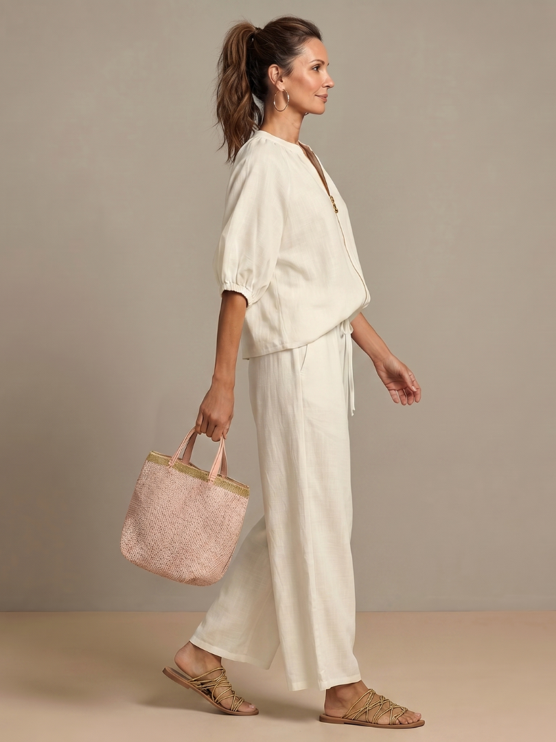 Eileen | Women's Zip Front Drawstring Two Piece Set