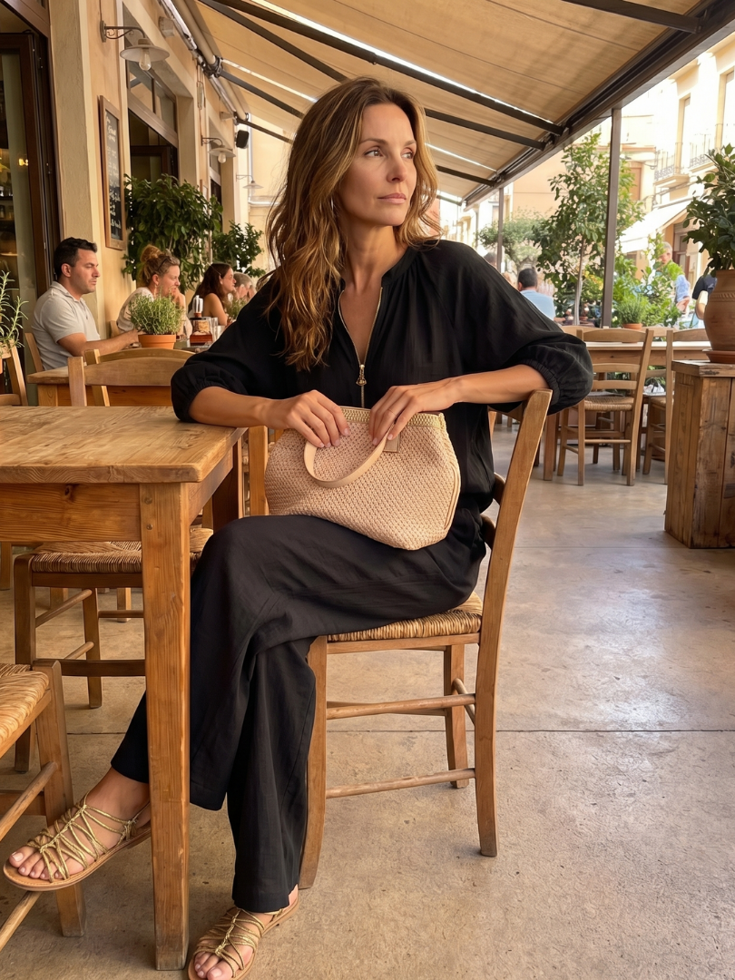 Eileen | Women's Zip Front Drawstring Two Piece Set