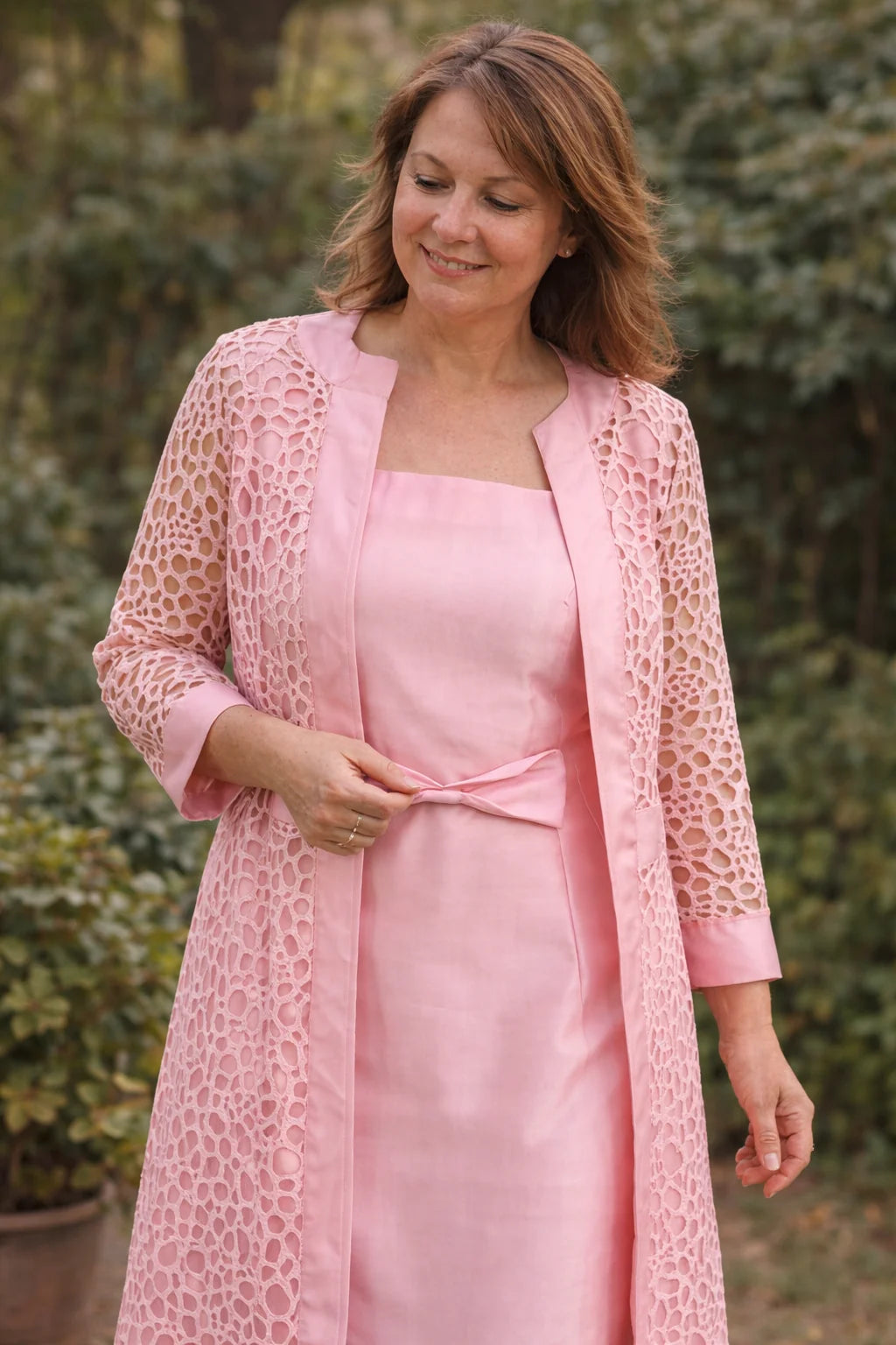 Ella | Women’s Square Neck Open Front Long Sleeve Two Piece Set